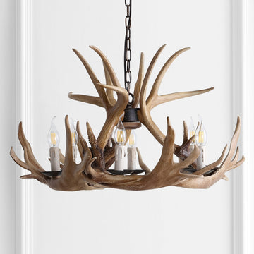 Rudolph Adjustable Resin Antler LED Chandelier - JONATHAN Y